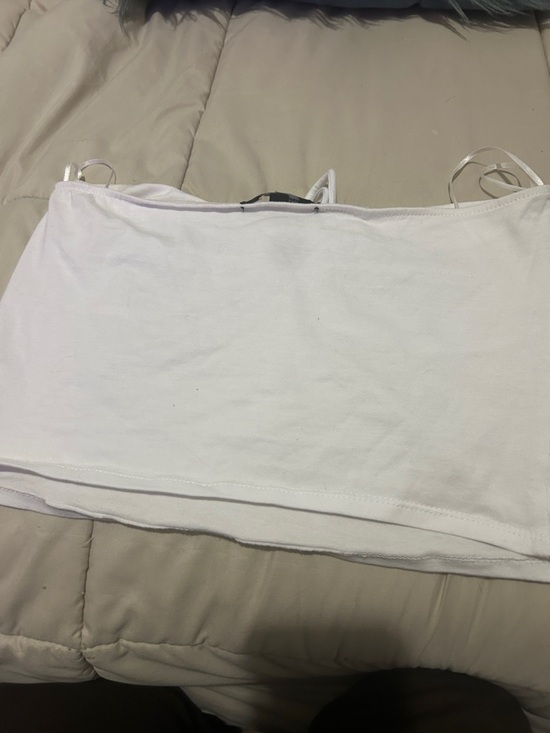 White Drawstring Tube Top - Picture 2 of 2